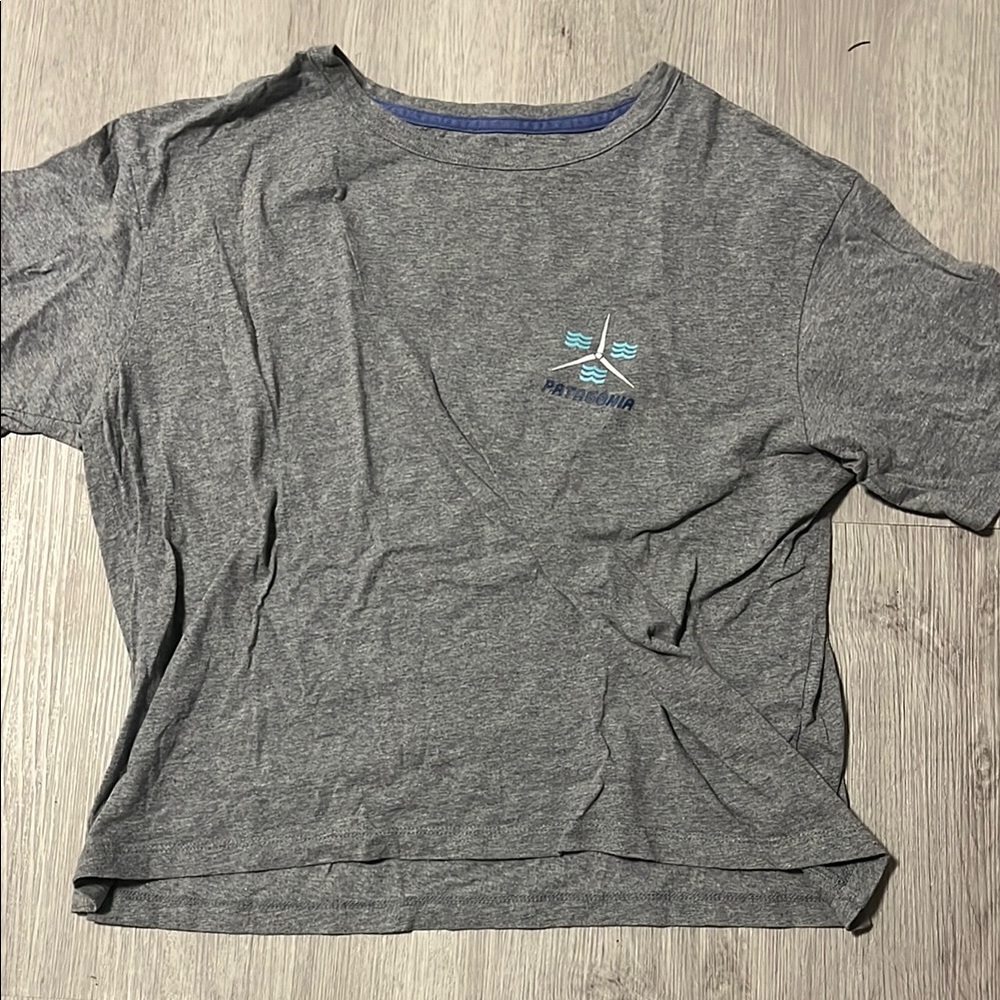 Patagonia Heather Gray Tee with Logo
